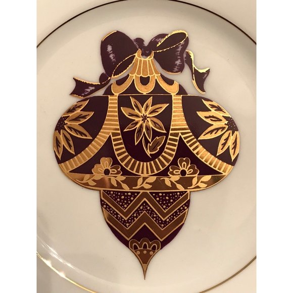 Collectible Muirfield Purple and Gold Ornament Plate | Celebrity 9408 | 8.5" - Picture 2 of 6
